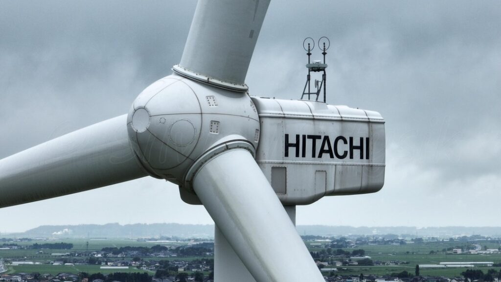 Hitachi-branded wind turbine